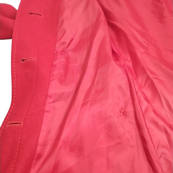 M60 MISS SIXTY Burgundy Pea Coat, 60% Wool / 30% Poly / 10% Rayon, Extra Small - Picture 13 of 16